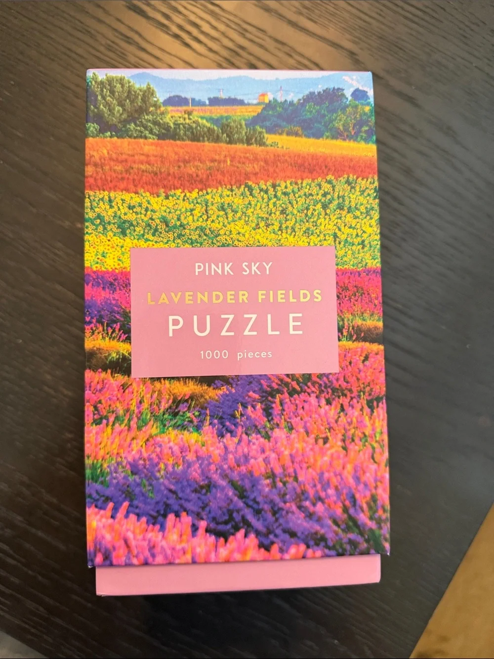 Like New, Pink Sky Lavender Fields 1000-Piece Puzzle - Colorful Floral Artwork